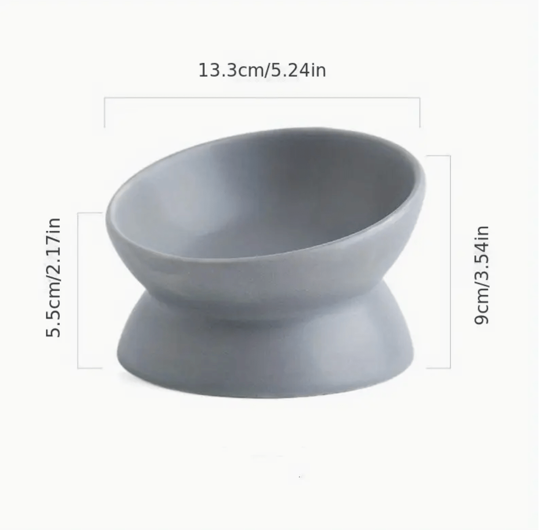 Ceramic Food Bowl - Gray and Dark Blue - Bobo and the Fox