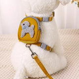 Mochila Ajustável com Trela para Cães Pequenos