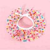 Conjunto de Aniversário Colorido com Colar e Chapéu para Cães Pequenos