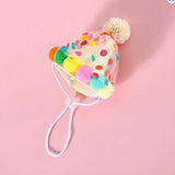 Conjunto de Aniversário Colorido com Colar e Chapéu para Cães Pequenos