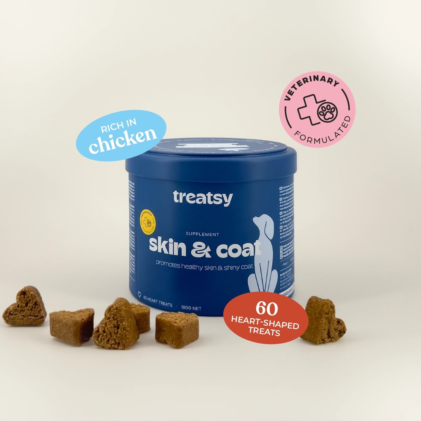 Dog Skin & Coat Supplement / Vet Recommended / Chicken by Treatsy - Bobo and the Fox