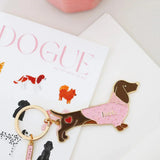 Hot Dachshund Keychain by  All the Ways to Say
