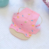 Chapéu de Sol Rosa com Padrão Sprinkles para Cão