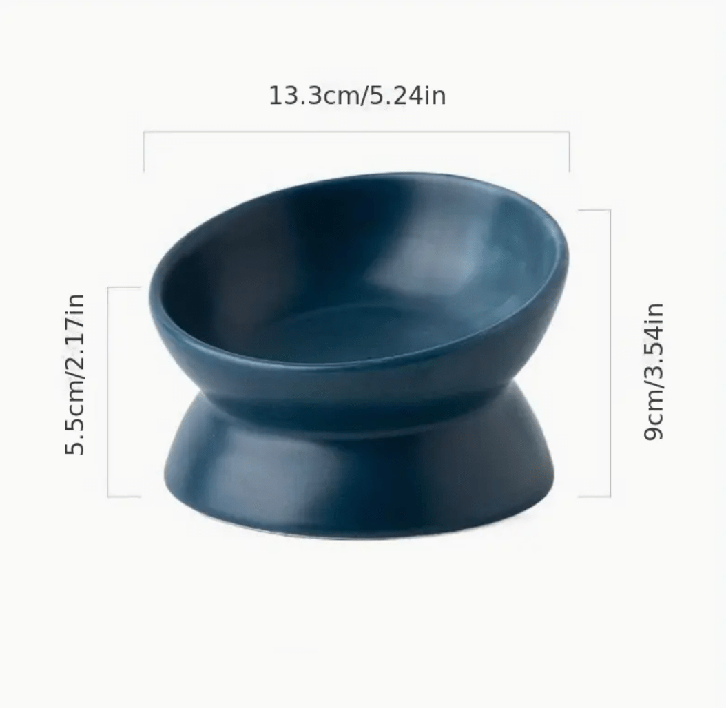 Ceramic Food Bowl - Gray and Dark Blue - Bobo and the Fox