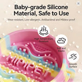 Tigela Lenta em Silicone com Pegas – Rosa