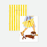 Pack de 2 Cadernos A6 de Bolso "Dachshund de Verão" - All the Ways to Say