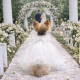 Vestido de Tule Elegante para Casamento – Cães de Pequeno Porte