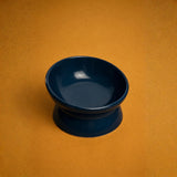 Taça de cerâmica para comida - cinzento e azul escuro