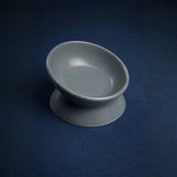 Taça de cerâmica para comida - cinzento e azul escuro
