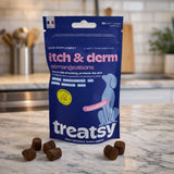 Suplemento para comichão e dermatite canina - Defesa diária da Treatsy 